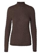 Selected Slftimmi Ls High Neck Structure Top Brun