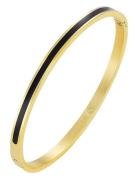 Bud To Rose Minnie Enamel Black/Gold Bracelet 4Mm Guld