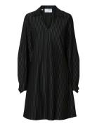 Selected Slfpennie Ls Short Dress Svart