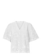 Selected Slfdahlia Ss Broderi Shirt Noos Vit