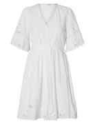 Selected Slfdahlia Ss Short Broderi Dress Noos Vit