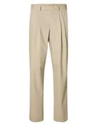 Selected Slhrelaxed-Finn Pinstriped Trs Beige