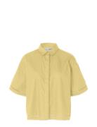 Selected Slfnovi Ss Crochet Detail Shirt B Gul