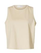 Selected Slfessential Sl Boxy Tank Top Noos Vit