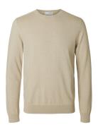 Selected Slhberg Crew Neck Noos Beige