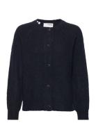 Selected Slflulu Ls Knit Short Cardigan Noos Blå