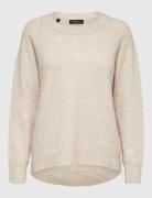 Selected Slflulu Ls Knit O-Neck Noos Rosa