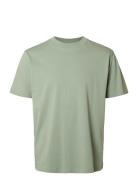 Selected Slhcolman Ss O-Neck Tee Noos Grön