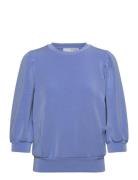 Selected Slftenny 3/4 Sweat Top Noos Blå