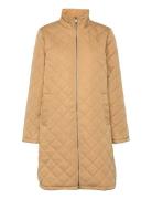 Selected Slffilly Quilted Coat Beige
