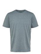 Selected Slhaspen Ss O-Neck Tee Noos Grå