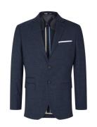 Selected Slhslim-Oasis Linen Blz Noos Marinblå