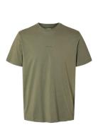 Selected Slhaspen Print Ss O-Neck Tee W Noos Grön