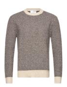 Selected Slhrai Ls Knit Crew Neck Noos Brun