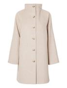 Selected Slfvinni Wool Coat Kräm