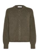 Selected Slfrena Ls Knit Cardigan Camp Khaki Green