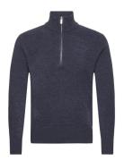 Selected Slhrodney Ls High Neck Half Zip Marinblå