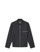 Mads Nørgaard Narrow Twill Dexter Zip Shirt Svart