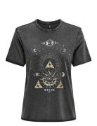 ONLY Onllucky Life Reg S/S Spirit Top Cs Jrs Grå