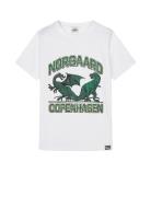 Mads Nørgaard Printed Tee Thorlino Tee Vit