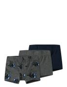 Name It Nmmtights 3P Dark Grey Mel Skull Noos Multi/patterned