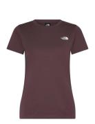 The North Face W S/S Simple Dome Slim Tee Brun