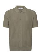 Mango 100% Cotton Shirt Structure Khaki Green