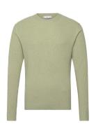 Mango Fine Rib-Knit Cotton Sweater Grön