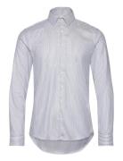 Calvin Klein Non Iron Stripe Slim Shirt Blå