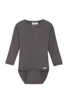 Minymo Body Ls Rib Grå