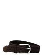 Selected Slhtom Braided Textile Belt Brun