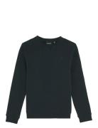 Lyle & Scott Tonal Crew Neck Sweatshirt Marinblå