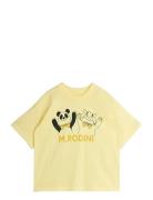 Mini Rodini Panda & Cat Sp Ss Tee Gul