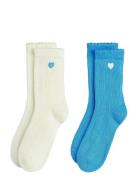 Mini Rodini Pointelle 2-Pack Socks Multi/patterned