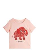 Mini Rodini Mammoth Regular Sp Ss Tee Rosa