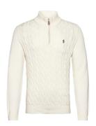 Morris Nathan Cable Half Zip Vit