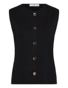 Mango Fine-Knit Gilet Svart