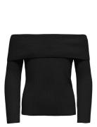 Kids Only Kogkatia Ls Off Shoulder Cp Knt Svart