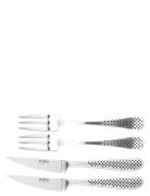 GLOBAL Steakkniv & Gaffel Sæt Silver