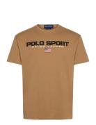 Polo Ralph Lauren Classic Fit Polo Sport Jersey T-Shirt Brun