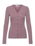 Lee Jeans Washed Waffle Henley Rosa