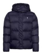 Ralph Lauren Kids Down Hooded Jacket Marinblå