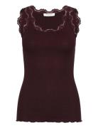 Rosemunde Rwbabette Silk Sl U-Neck Long Lace Brun