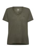 Lee Jeans V Neck Tee Khaki Green