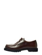 Selected Slhhector Leather Moc-Toe Shoe Brun