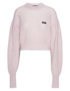 ROTATE Birger Christensen Knit Puff Crewneck Rosa
