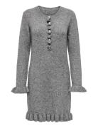 ONLY Onlmera Life Ls Frill Dress Ex Knt Grå