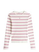 Tommy Jeans Tjw Slim Essential Rib Ls Rosa