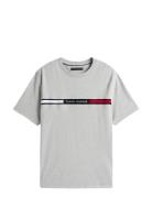 Tommy Hilfiger Hilfiger Chest Insert Tee Grå