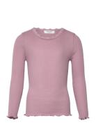 Rosemunde Kids Rkbalta Modal Ls Lace T-Shirt Rosa